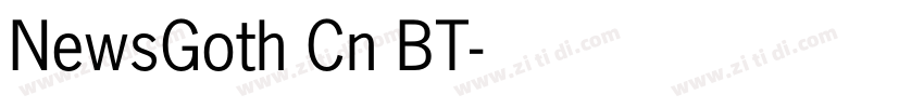 NewsGoth Cn BT字体转换